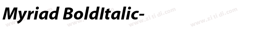 Myriad BoldItalic字体转换